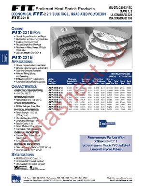 F221B3/32 BK100 datasheet  